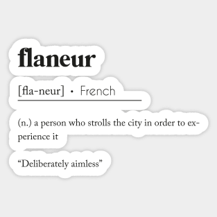 Flaneur Definition Sticker